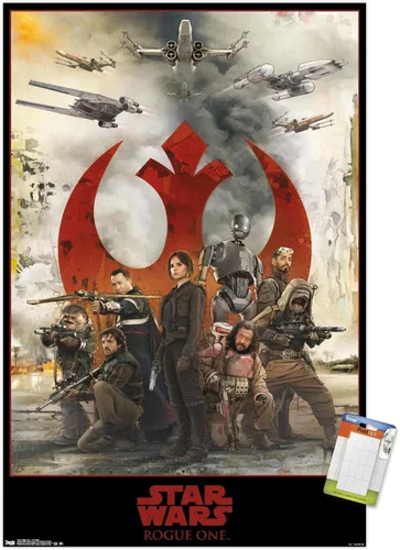 Miniatura 10 de Trends International Star Wars: Rogue One - Póster de pared de montaje, 14.725 x 22.375 pulgadas, versión enmarcada de madera de granero