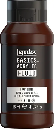Miniatura 47 de Liquitex BASICS Pintura acrílica fluida, botella de 118ml (4 onzas), tono amarillo cadmio medio Tono medio amarillo cadmio