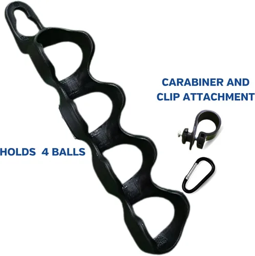 Miniatura 4 de Soporte para pelotas de golf: capacidad para 4 pelotas de golf, fácil fijación a bolsa o carrito, accesorios de regalo para hombres y mujeres