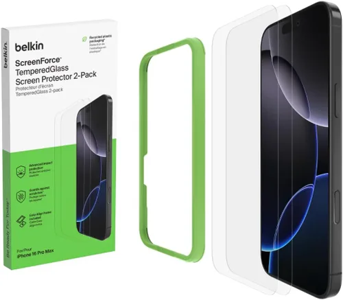 Miniatura 24 de Belkin ScreenForce InvisiGlass - Protector de pantalla de privacidad para iPhone 16 Plus, protección contra impactos resistente a los arañazos