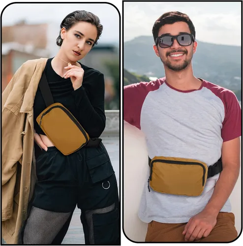 Miniatura 44 de Riñonera, bolsa para cinturón, correa ajustable ajustable de 40 pulgadas, para mujeres y hombres