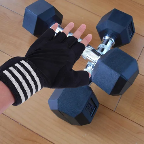 Miniatura 7 de Anti-Skid Half-Finger Workout Gloves for Men and Women Breathable Fitness Gloves with Sweat Absorption for Outdoor Cycling Weightlifting and Gym