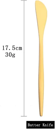 Miniatura 6 de Puzhler 8 piezas de cuchillo de mantequilla de espejo cuchillo de postre de queso cuchillo de mermelada de acero inoxidable cuchillo de cocina