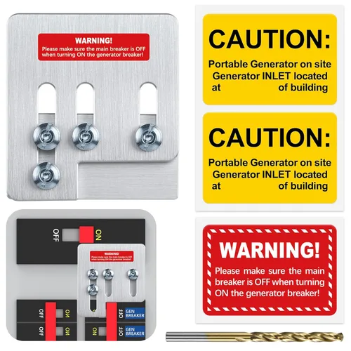 Miniatura 7 de LATING Generador de enclavamiento para Square D QO o Homeline paneles de 150 o 200 amperios con 1 3/8 pulgadas de espaciamiento, plata