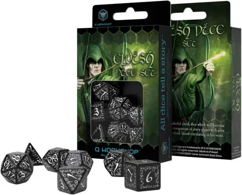 Miniatura 2 de Juego de dados élficos Negro/blanco (7) Juego de mesa
