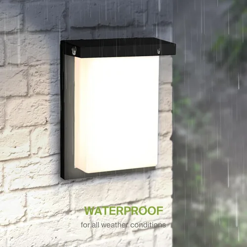Miniatura 7 de ASD Lámpara LED de pared para exteriores de 8", aplique de casa para puerta delantera 3CCT, regulable, impermeable, certificada por ETL 12W