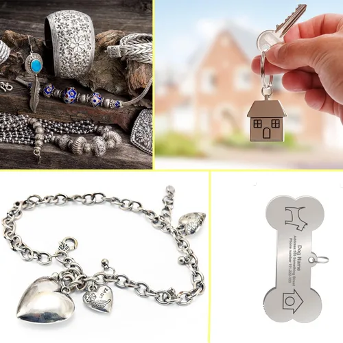 Miniatura 7 de Kit de bloque de banco de acero y martillo de estampado de metal, bloque de banco de metal sin rebote, martillo de estampado de joyería