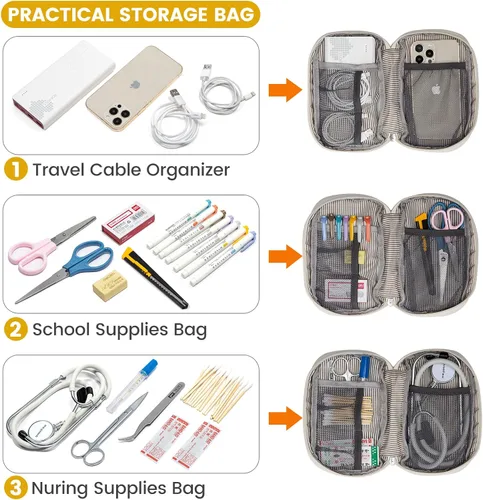 Miniatura 5 de Mochila para computadora portátil para mujer, mochila de viaje para trabajo, viajes y viajes, bolsas escolares universitarias, Beige-Marrón, 17,3