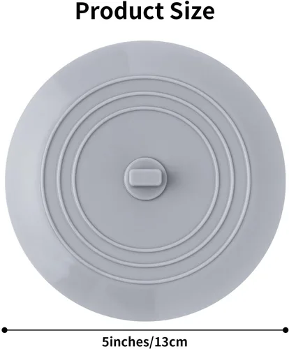 Miniatura 3 de Vaincre 2 piezas de tapón de drenaje de bañera - 5" de silicona para cocina y baño, tapón de agua para cabello y ducha, tapón de drenaje de bañera