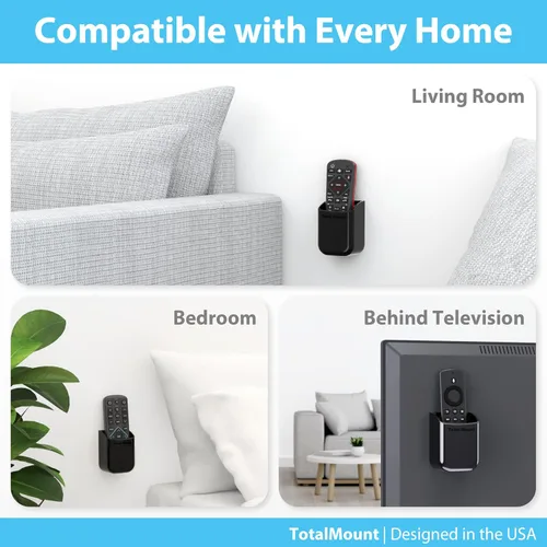 Miniatura 8 de TotalMount Soportes universales para control remoto (paquete de 2) – Se fija a la pared o la parte posterior del televisor – Compatible con todos