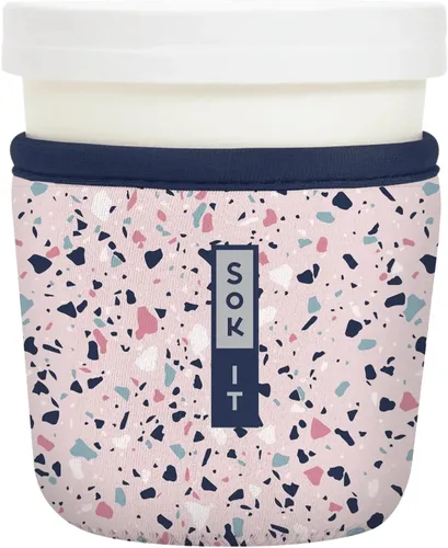 Miniatura 33 de Sok It IceCreamSok - Funda de neopreno aislada (flores abstractas, pintas de helado cónicas)