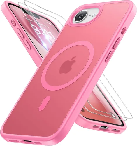 Miniatura 85 de Miracase Funda para iPhone 16e para MagSafe [con 2 protectores de pantalla] [protección superior de grado militar] antihuellas, translúcida mate a