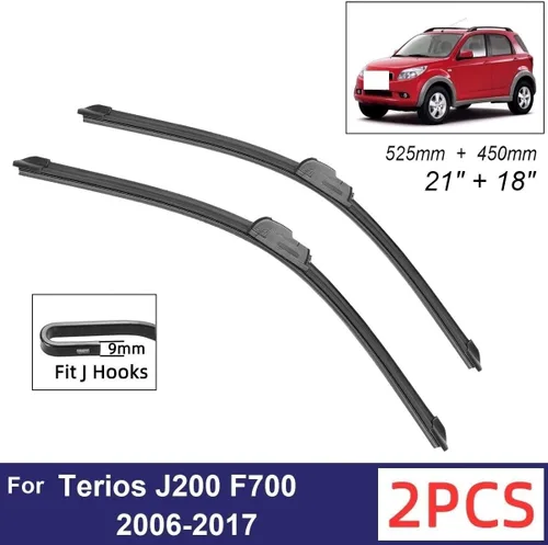 Miniatura 2 de Daihatsu Terios J200 F700 2006-2017, limpiaparabrisas delantero de goma suave, parabrisas de 21 x 18 pulgadas (color : 2 limpiaparabrisas)