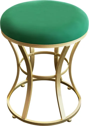 Miniatura 15 de Taburete de tocador pequeño, taburetes de maquillaje para escritorio de tocador, silla de tocador de baño, taburete metálico para sala de estar