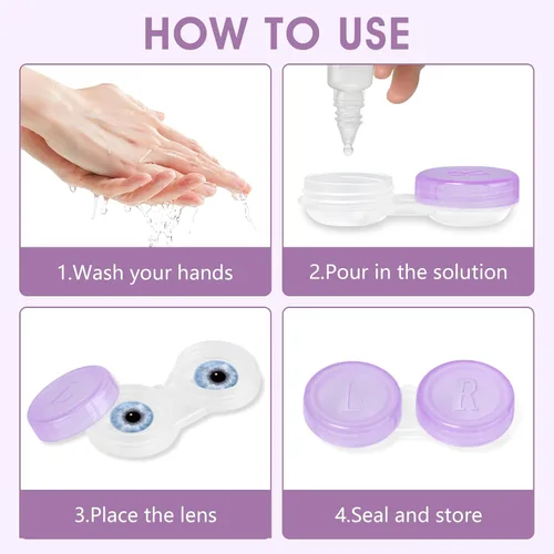 Miniatura 7 de Phyyixixs 36 Pack Estuches para Lentes de Contacto al Por Mayor, Estuche Transparente y Bonito para Lentes de Contacto para el Hogar y Viaje, 6
