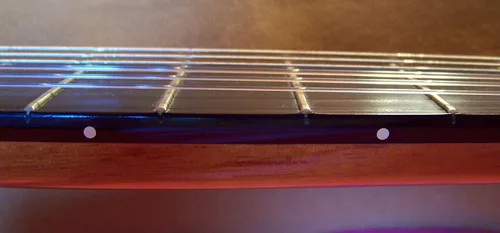Marcadores de trastes de guitarra clásica, transferencia en seco, pequeños puntos marfil de roseta