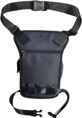 Miniatura 9 de Bolsa de nailon para la pierna, bolsa de muslo Riñonera táctica para hombro, Negro -, M