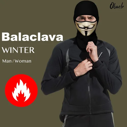 Miniatura 140 de Obacle Pasamontañas para hombres y mujeres, para invierno, clima frío, esquí, ciclismo, caza
