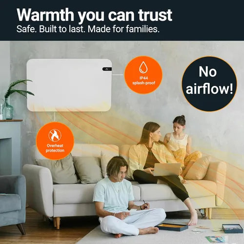 Miniatura 7 de Könighaus Calentador de espacio dual inteligente de 450 W - Calentador de pared y uso móvil - Control de aplicación WiFi y control remoto - Incluye