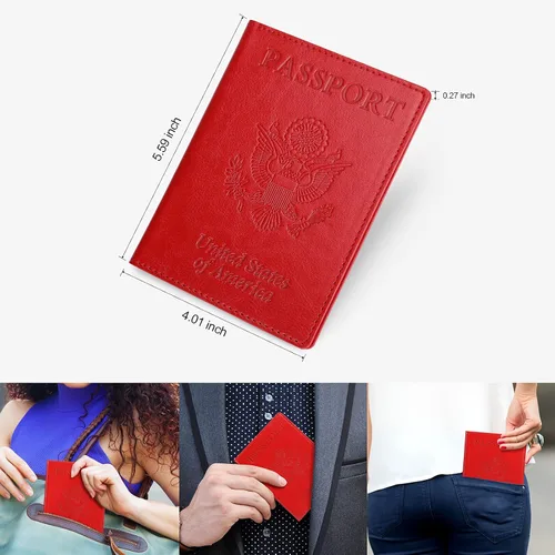 Miniatura 7 de labato Soporte para pasaporte para mujer, cartera de pasaporte, organizador de documentos de viaje, accesorios de crucero impermeables