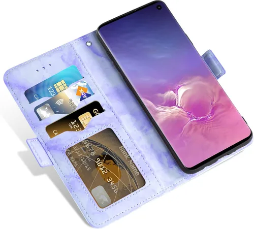 Miniatura 3 de Asuwish Compatible con Samsung Galaxy S10 y protector de pantalla de vidrio templado, accesorios para tarjetero, soporte para celular, billetera