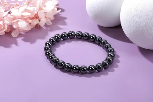 Miniatura 7 de Jovivi Pulsera elástica de cuentas redondas semipreciosas naturales – 0.315 pulgadas hecha a mano con cuentas de piedras preciosas curativas