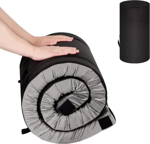 Miniatura 8 de Colchón de espuma viscoelástica para campamento, portátil, enrollable, para suelo, campamento, automóvil, individual, cuna para niños, cama