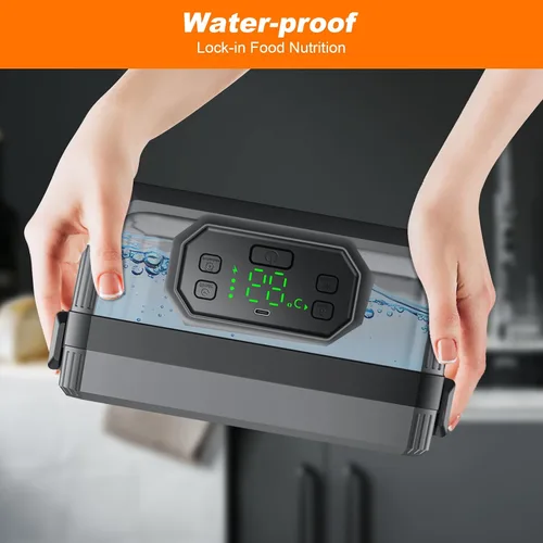 Miniatura 5 de Fiambrera eléctrica inalámbrica para adultos con temporizador, lonchera recargable autocalentable para hombres y mujeres con contenedor SS de 1.2 L