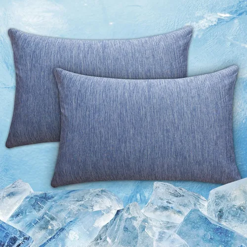 Miniatura 30 de CHOSHOME Fundas de almohada refrescantes con cremallera Fundas de almohada Q-Max > 0.45 con cremallera para personas que duermen con calor, suaves