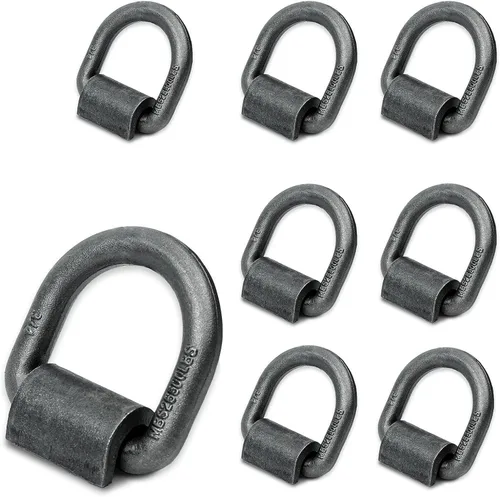 Miniatura 6 de 1/2" Ancla de Amarre Soldada Forjada de Alta Resistencia con MBS: 5443 kg, Anillo en D para Amarre con Puntos de Anclaje Soldados para Remolque