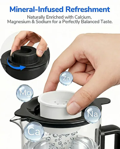 Miniatura 4 de Mate 3 - Filtro de agua de ósmosis inversa UV, 3:1 puro para drenar, jarra de llenado automático, purificador de agua sin instalación, filtración