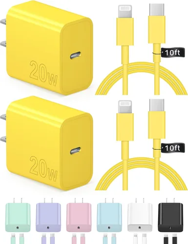 Miniatura 10 de Cargador para iPhone de carga rápida USB C, cargador tipo C, carga iPad con cable de carga C de 6 pies, compatible con iPhone14/14 Pro Negro