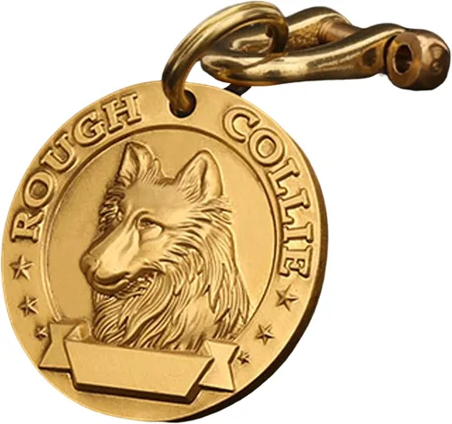 Miniatura 31 de Etiquetas de identificación para mascotas de cobre puro, etiquetas de nombre de perro personalizadas en relieve 3D con letras personalizadas