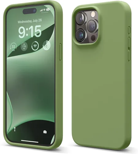 Miniatura 16 de elago Funda compatible con iPhone 15 Pro Max, de silicona líquida, funda protectora de cuerpo completo, a prueba de golpes, funda delgada