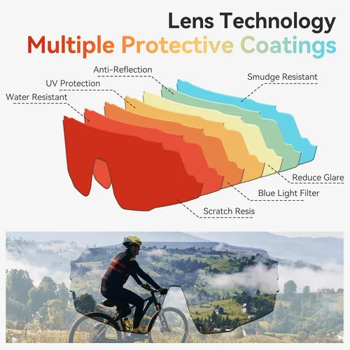 Miniatura 5 de Gafas de ciclismo para hombres y mujeres, protección UV400, marco TR90, gafas de sol deportivas para correr, conducir, bicicleta, MTB Marco