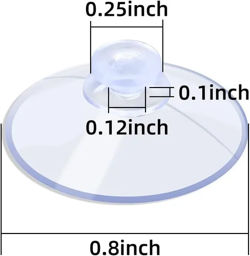 Miniatura 2 de Aquaneat - 20 paquetes de ventosas de succión con almohadillas transparentes de 0.8 pulgadas sin ganchos para la organización y decoración del hogar