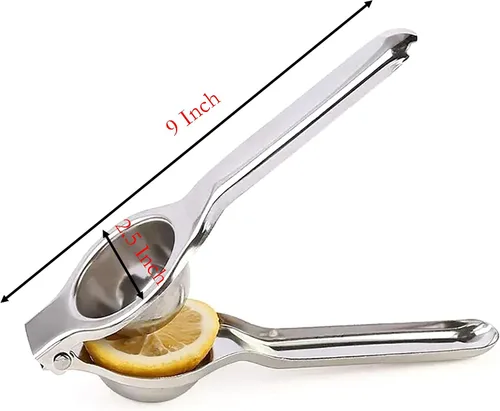 Miniatura 2 de Exprimidor de limón, exprimidor manual de acero inoxidable de 9 pulgadas para tomates de cocina, manzanas y zanahorias (9 pulgadas)