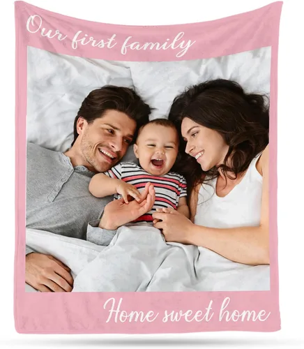 Miniatura 23 de Envío al día siguiente, manta musical personalizada con foto - impresa en EE. UU., mantas personalizadas con foto para adultos y niños, regalos