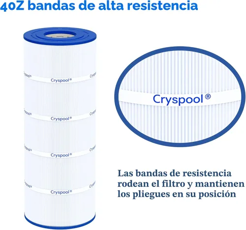 Miniatura 6 de Cryspool® 08055 Filtro compatible con Hayward C1200, CX1200RE, PA120, C-8412, Ultra-B2, FC-1293, Clearwater II 125, 817-0125N, Cartucho de filtro