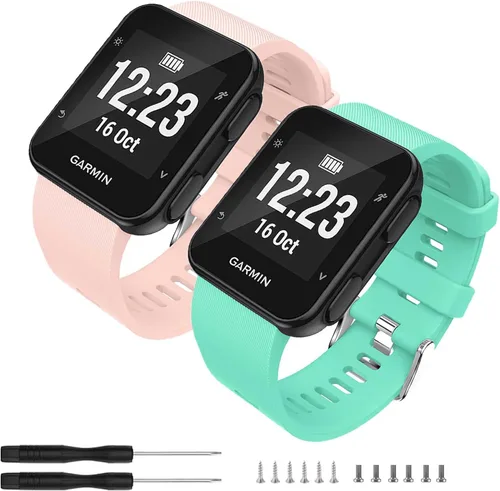 Miniatura 36 de GVFM banda compatible con Garmin Forerunner 35, silicona suave correa de repuesto para reloj inteligente Garmin Forerunner 35, se ajusta a muñeca