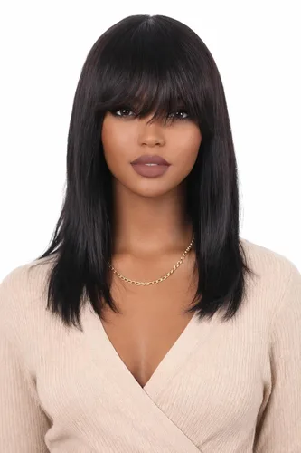 Miniatura 22 de Peluca de cabello humano lacio rubio 613 de 15 pulgadas con flequillo, sin pegamento, sin encaje frontal, Yaki Bob para mujer