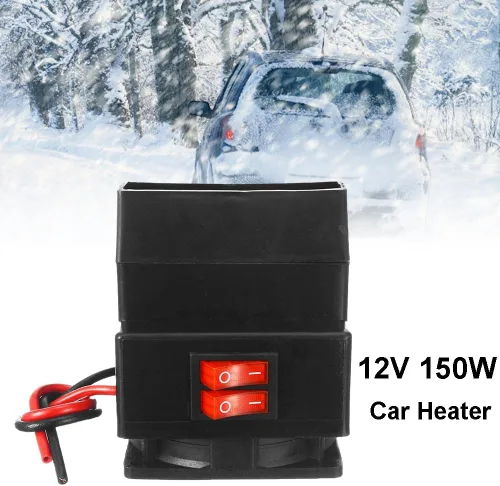 Miniatura 3 de MASO - Calefactor portátil para coche de 12V 150W - Ventilador de alta potencia para parabrisas de automóvil, calentamiento rápido, descongelador