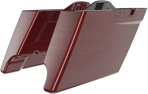 Miniatura 12 de Alforjas de motocicleta aptas para Harley Touring FLH 2014+ - Whisky ámbar, accesorios de perillas, bolsas rígidas estiradas