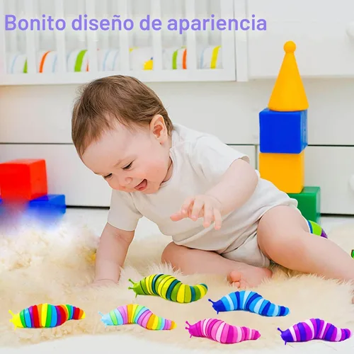 Miniatura 4 de Kabvy - Paquete de 6 juguetes sensoriales para ansiedad, oruga, juguetes sensoriales para autismo, TDAH, ansiedad y alivio del estrés, regalos