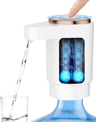 Bomba de botella de agua, dispensador de agua eléctrico portátil para botellas de 5 galones, carga USB, interruptor automático, batería recargable