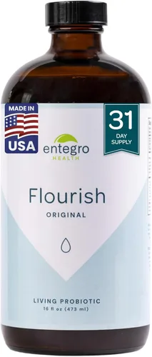 Flourish Original Living - Suplemento probiótico (vidrio) | Salud intestinal | Salud digestiva | Sin OMG | Vegano | Sin alérgenos | Probióticos para