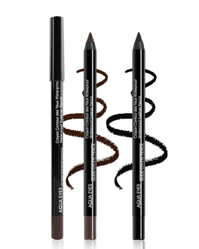 Lápiz delineador de ojos de gel, 3 unidades, color marrón y negro, impermeable, a prueba de manchas, delineador de ojos, delineador de ojos, 2