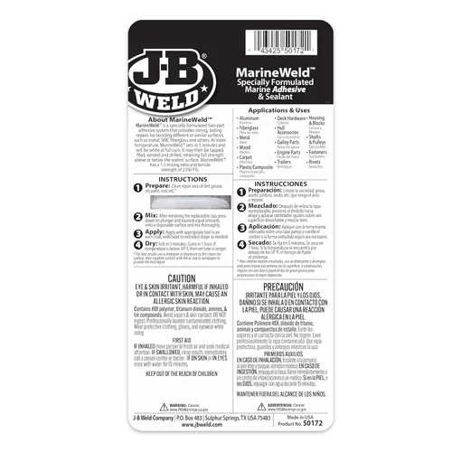 Miniatura 2 de J-B Weld 8272 MarineWeld Epoxi Marino - 2oz.
