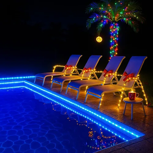 Miniatura 2 de Tira de luces LED impermeables para exteriores de 66 pies, guirnalda de luces de 200 LEDs con cambio de 16 colores y control remoto para Pascua