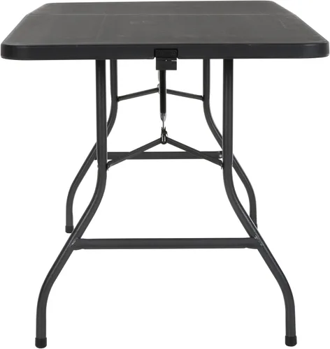 Miniatura 6 de COSCO Mesa de banquete plegable por la mitad de 6 pies con asa, negro